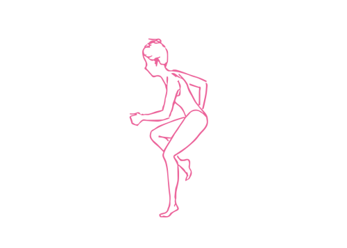 Бег на месте с Дыханием Огня (3-5 мин)