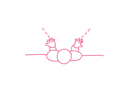 Быстрое дыхание с согнутыми руками и запястьями вверх 2