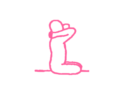 Быстрые наклоны вперед в Простой Позе с руками за шеей (2 мин). Упражнение Кундалини Йоги 1