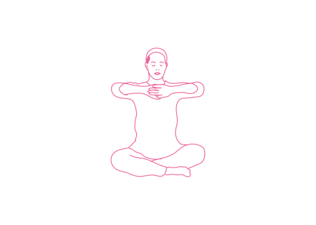 Чтение мантры «Хар Гуру Сири Гуру Ва-хэ(й) Гуру» с руками на уровне плеч (1 мин)