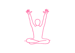 Долгий «Сат Нам» с вытянутыми вверх руками (1 мин)