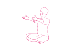 Движение кистями рук к груди в Простой Позе 1 Движение кистями рук к груди в Простой Позе 1