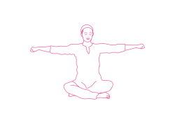 Движения прямыми руками вверх и вниз 1