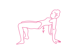 Движения телом вверх-вниз в Позе Моста (3 мин – 4 мин)