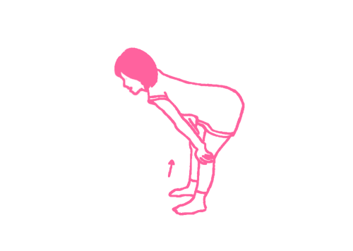 Движения ягодицами вверх-вниз стоя и прогнув спину как в Позе Коровы (2 мин) Кундалини Йога 1