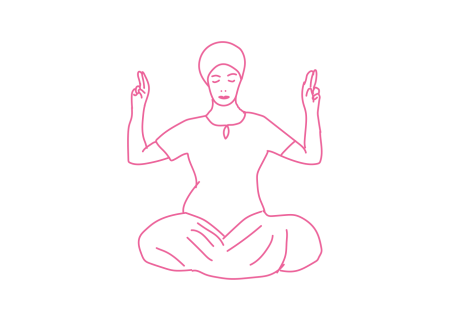 Дыхание через нос в Простой Позе, соединяя и разъединяя кончики трех пальцев 2 Дыхание через нос в Простой Позе, соединяя и разъединяя кончики трех пальцев 2