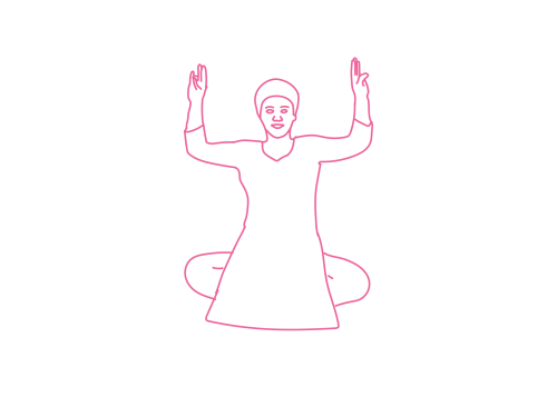 Дыхание Огня через рот с руками в Сурья и Будхи мудрах (3 мин 30 сек)