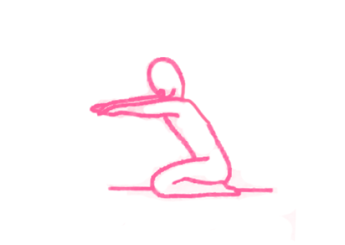 Дыхание огня через рот в Позе Скалы с вытянутыми в мудре руками (3 мин) 1