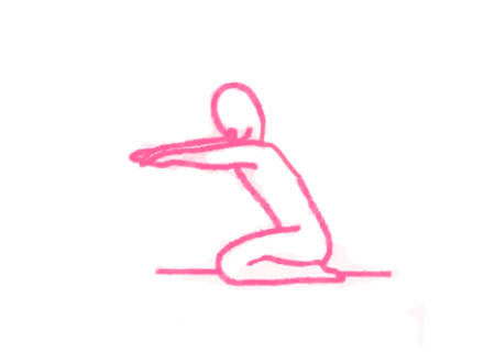 Дыхание огня через рот в Позе Скалы с вытянутыми в мудре руками (3 мин) 1