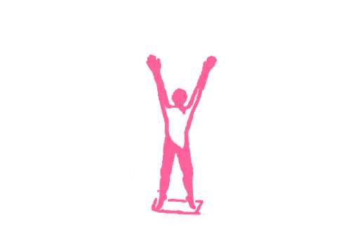 Дыхание Огня, стоя на носочках (3 мин)