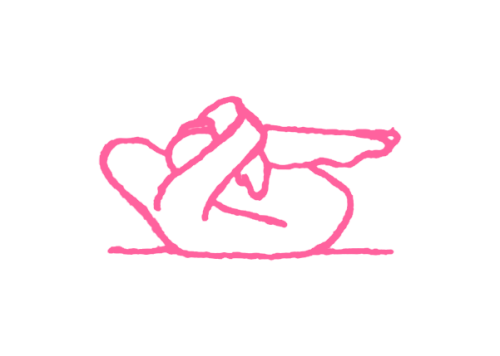 Дыхание огня, уткнувшись носом в колени (30-60 сек)