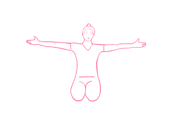 Дыхание огня в Позе Скалы с разведенными руками Кундалини Йога