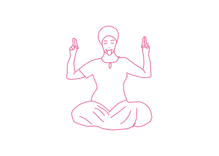 Дыхание Собаки в Простой Позе, соединяя и разъединяя кончики трех пальцев (30 сек) Дыхание Собаки в Простой Позе, соединяя и разъединяя кончики трех пальцев (30 сек)