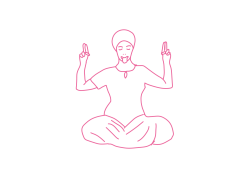 Дыхание Собаки в Простой Позе, соединяя и разъединяя кончики трех пальцев (30 сек) Дыхание Собаки в Простой Позе, соединяя и разъединяя кончики трех пальцев (30 сек)