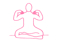 Дыхание в Простой Позе, разбитое на 8 частей