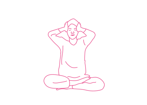 Глубокое дыхание с надавливанием на виски (4 мин)