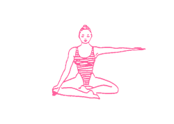 Глубокое Дыхание в Простой Позе с вытянутой рукой (3 мин)