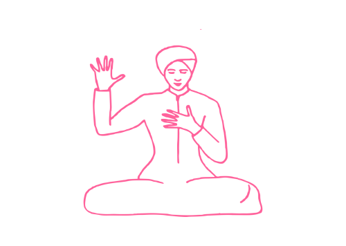 «Гуру Дэв Мата» с ладонью на сердце (31 мин)