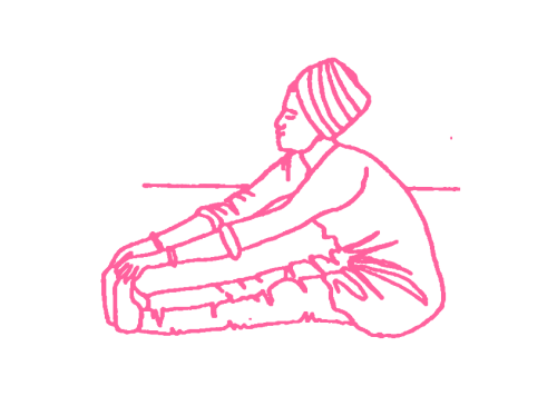 Упражнение «Качание пупком, держась руками за пальцы ног»