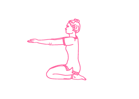 Качания животом с Дыханием Огня и вытянутыми вперед руками (1-3 мин). Кундалини Йога