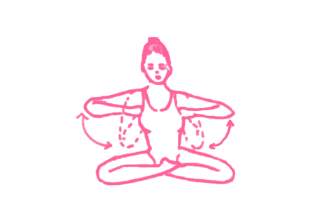 Махи локтями (2-3 мин). Упражнение Кундалини Йоги