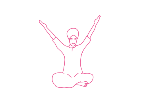 Махи руками над головой в форме буквы V 1