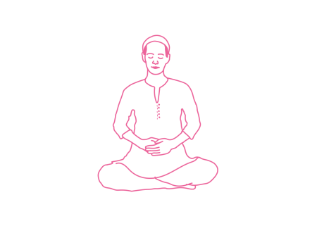 Медитация под трек «Онг Намо Гуру Дэв Намо» с надавливанием руками на живот (4-8 мин)