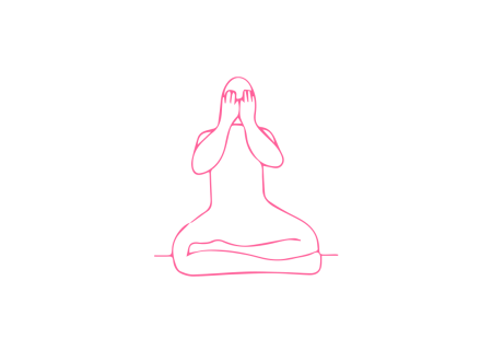 Медитация в Нараян Мудре с удержанием рук перед лицом