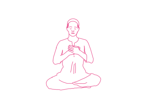 Медленное глубокое дыхание с кистями рук на Сердечном Центре (4 мин)