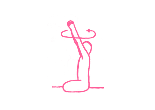 Мощные вращения руками над головой в Простой Позе. Упражнение Кундалини Йоги