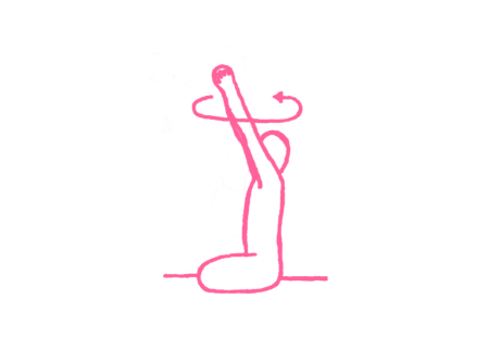Мощные вращения руками над головой в Простой Позе. Упражнение Кундалини Йоги