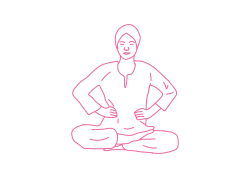 Надавливание руками на талию (2 мин). Кундалини Йога