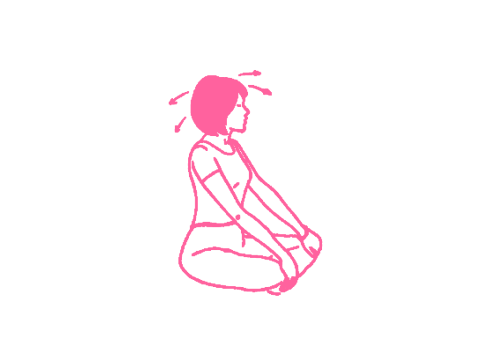 Наклоны головы с мантрой Са Та На Ма (2-3 мин)