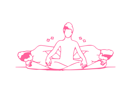 Наклоны туловища к коленям (1 мин)