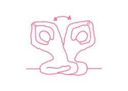 Наклоны влево-вправо с руками в замке над головой (5 мин)