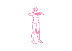 Наклоны вперед от бедер стоя с руками на уровне подмышек 1 Наклоны вперед от бедер стоя с руками на уровне подмышек 1