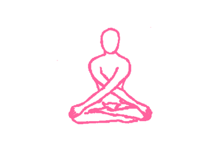 Натяжение перекрещенных рук и растяжение плеч (время не указано). Упражнение Кундалини Йоги 2