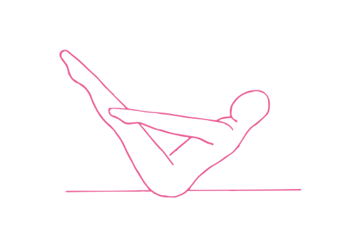 Натяжение в позе в форме буквы «V» с Дыханием Огня (1-2 мин)