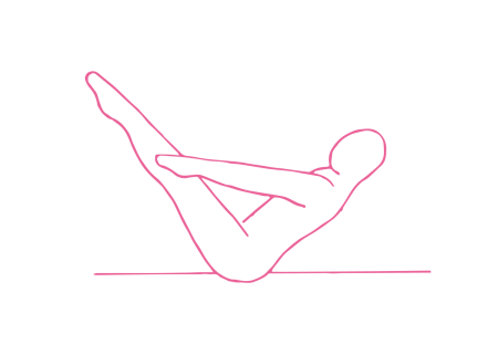 Натяжение в позе в форме буквы «V» с Дыханием Огня (1-2 мин)