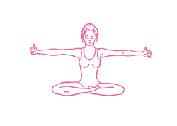 Оттягивание рук назад с Дыханием Огня в Простой Позе (3 мин)