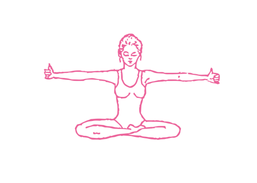 Оттягивание рук назад с Дыханием Огня в Простой Позе (3 мин)