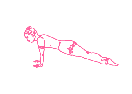 Отжимания в позе Передней Платформы (1-2 мин)