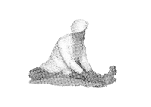 Переднее растяжение влево Кундалини йога картинка