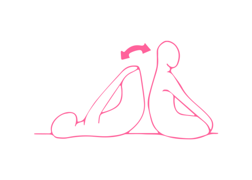 Перекаты на спине в Простой Позе или Лотосе (1 мин 30 сек)