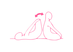 Перекаты на спине в Простой Позе или Лотосе (1 мин 30 сек)