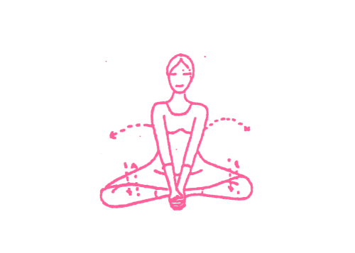 Перекаты на ягодицах и раскачивание коленями (2-4 мин). Йога для беременных