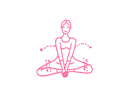 Перекаты на ягодицах и раскачивание коленями (2-4 мин). Йога для беременных