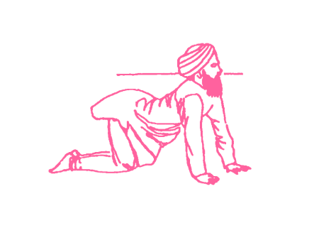 Переход из Позы Коровы в Позу Лежа 1. Упражнение Кундалини Йоги