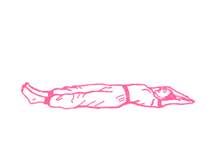 Касания пальцев ног с переходом из позы лежа в позу сидя 1 (28 раз)