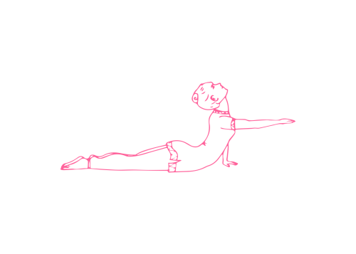 Подъем рук параллельно полу в Позе Кобры. Кундалини Йога